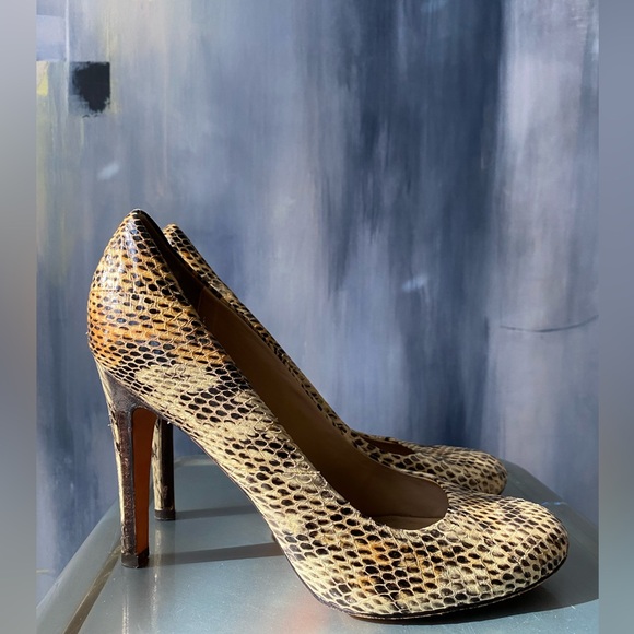 Pour La Victoire Shoes - Pour La Victoire leather Snake Print Heels Size 9.5